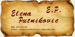 Elena Putniković vizit kartica